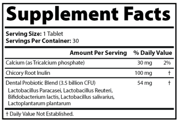 Dental Defender supplement facts